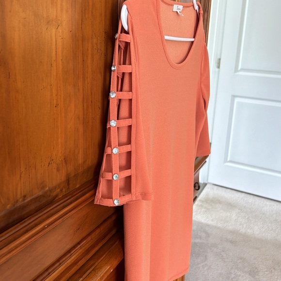 Tangerine cold sleeves top - Picture 2 of 4